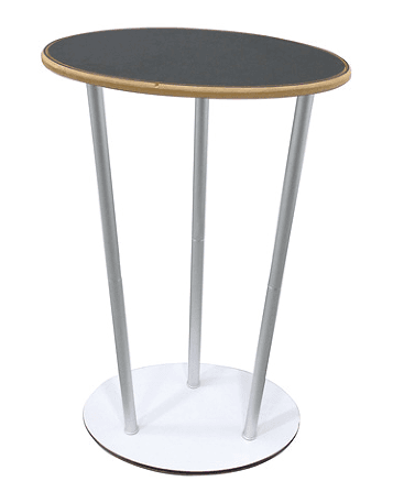 Oval Stretch Fabric Promotion Table 590 x 390 x 1000mm
