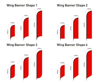 Large Single Sided Wing Banner Skin Only