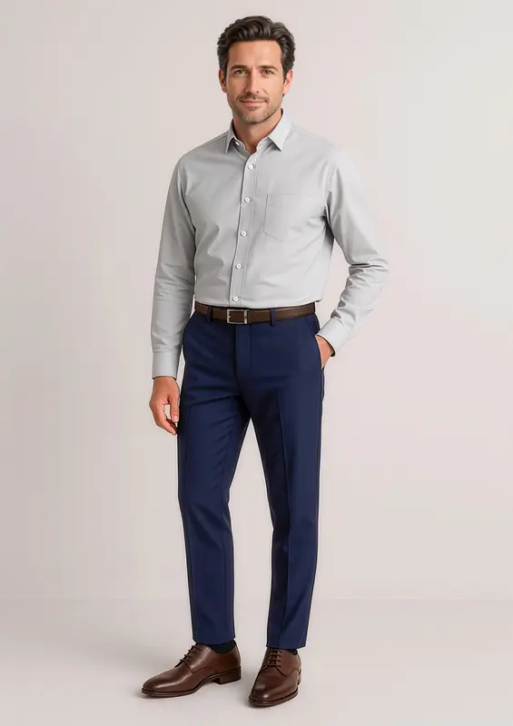 Siena Mens Slim Fit Flat Front Pant (Stout)