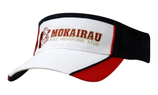 Brushed Heavy Cotton Tri Colour Visor