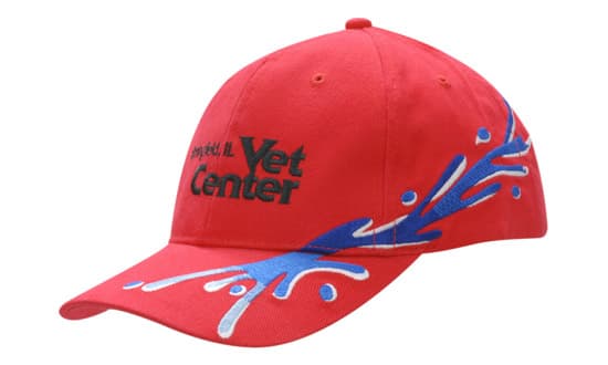 Brushed Heavy Cotton with Splash Embroidery on Crown & Peak